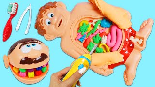 Feeding Mr. Play Doh Head Healthy Foods After Doctor Checkup