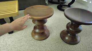 Comparing Ten Year Old Eames Walnut Stool To A New One + Styles A vs. B