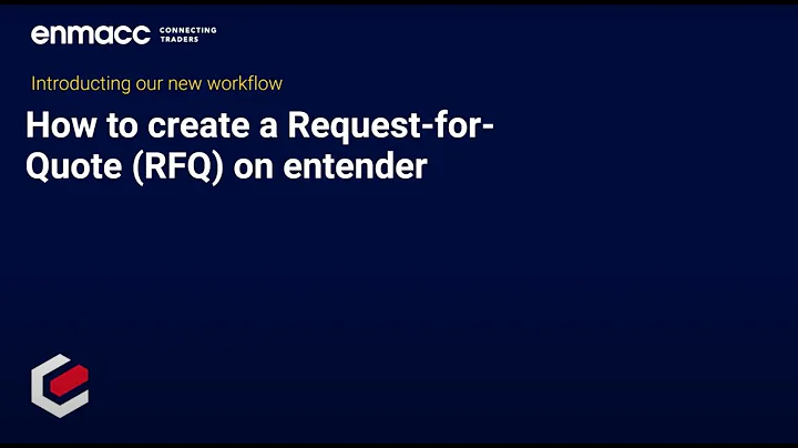 How to create a Request-for-Quote (RFQ) on entender