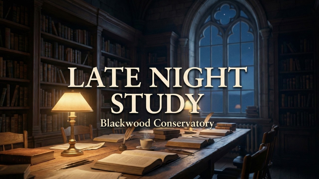 Cozy Late Night Study | Dark Academia for Focus