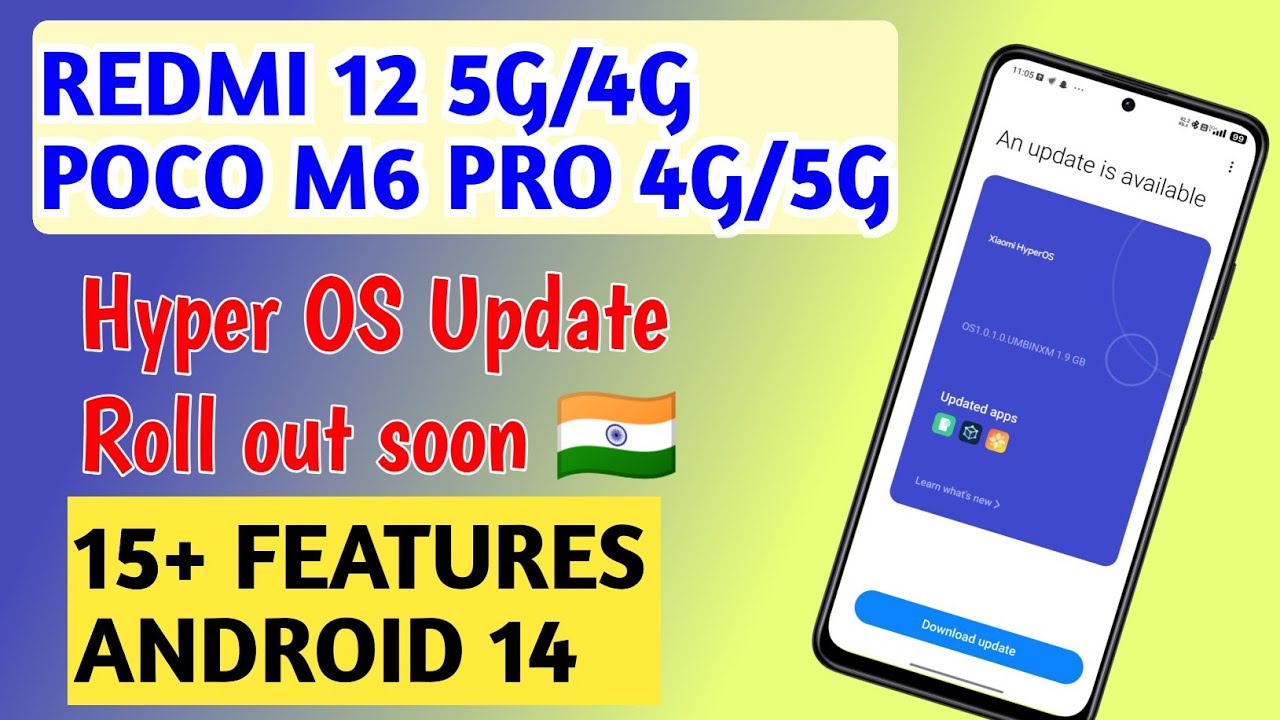 Redmi 12 4G/5G Hyper OS update kab milega in India 🇮🇳 15+ features
