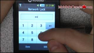 How to enter unlock code on Samsung Corby  From Rogers - www.Mobileincanada.com