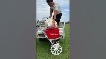 #After agricultural planting, use this hand-push fertilizer spreader. It is really convenient and