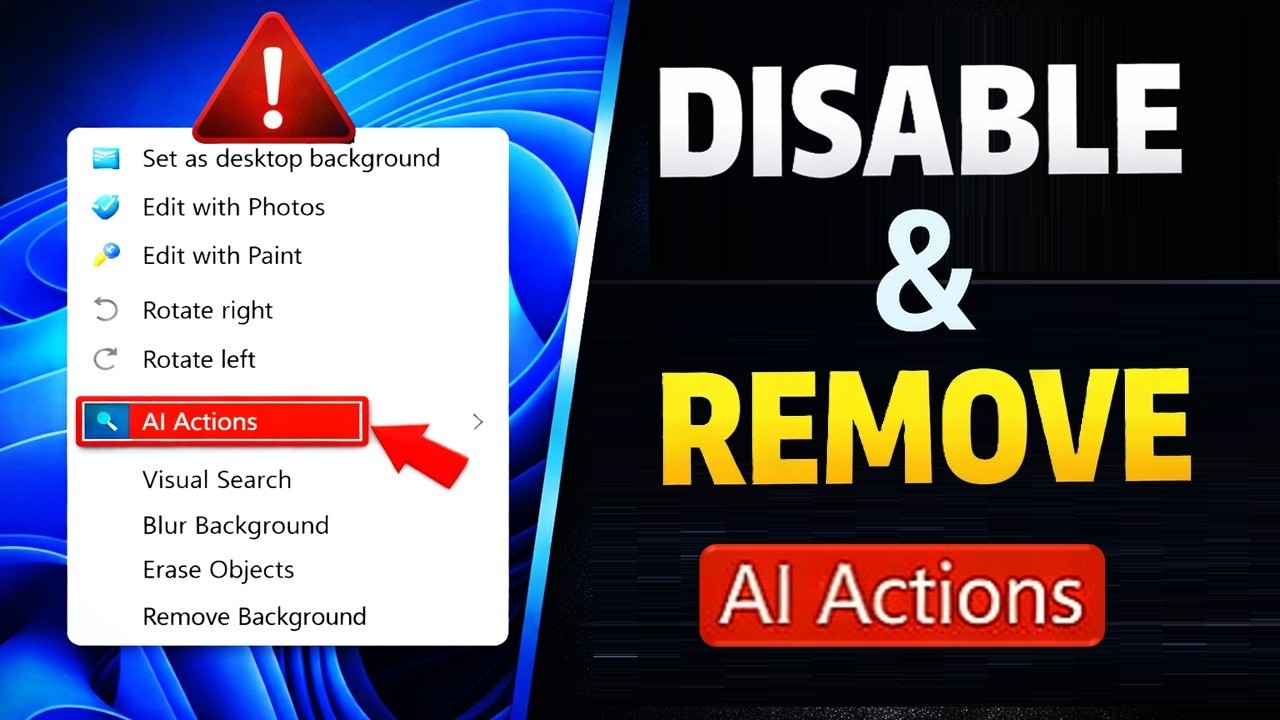 How to Remove AI Actions from Windows 11 File Explorer (Problem ...