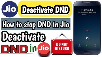 how to deactivate dnd in jio | Dnd kaise deactivate kare | jio Dnd deactivation