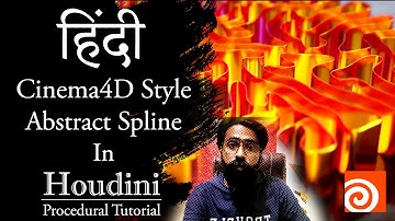 Houdini Abstract Spline Hindi Tutorial (Project File Included)