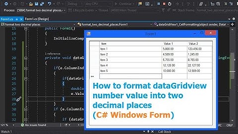How to format dataGridview number value into two decimal places (C# Windows Form)