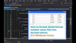 How to format dataGridview number value into two decimal places (C# Windows Form)