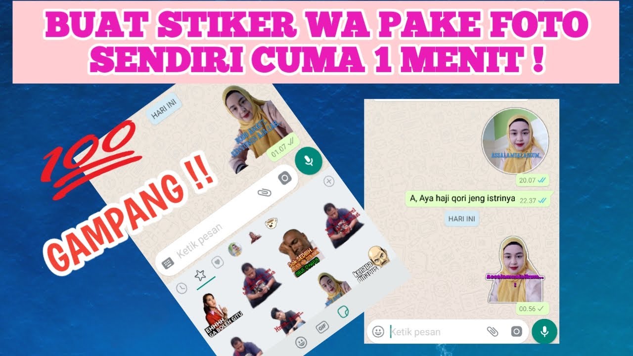 CARA BIKIN STIKER  WA  PAKE FOTO  SENDIRI  CUMA 1 MENIT 