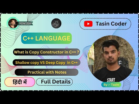 What is Copy Constructor in C++ ? | shallow copy & deep copy | #tasincoder