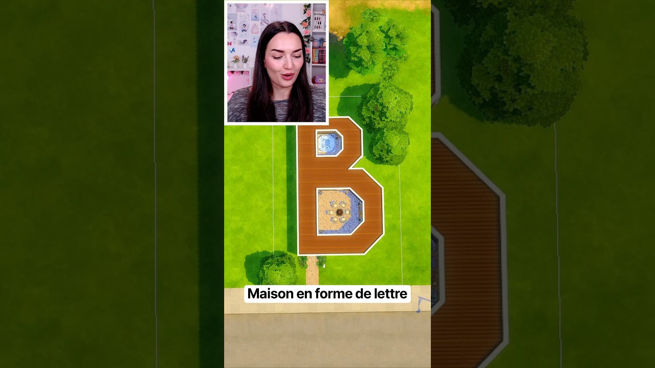Maison en forme de Lettre sur les Sims 4 😲