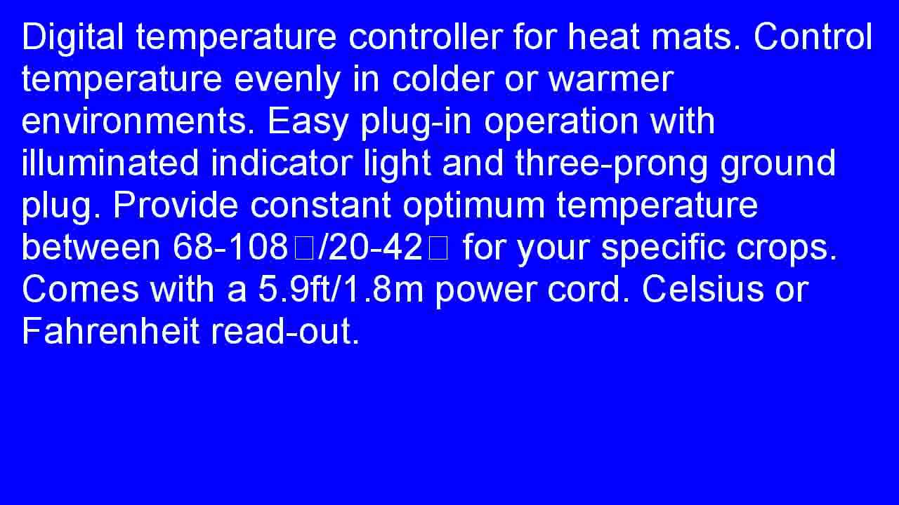 VIVOSUN Digital Seedling Heat Mat Thermostat Controller 68 108 Color at