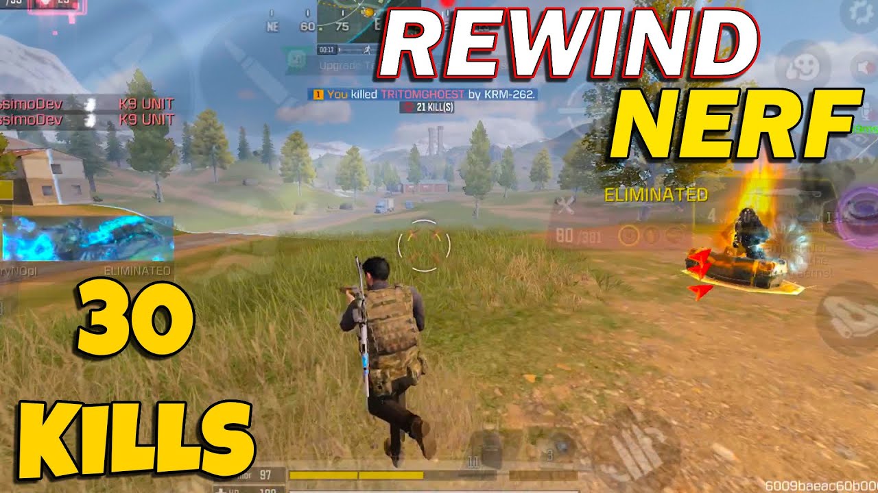 30 Kills Using Nerfed Rewind in SEASON 4 UPDATE! COD MOBILE BR YouTube