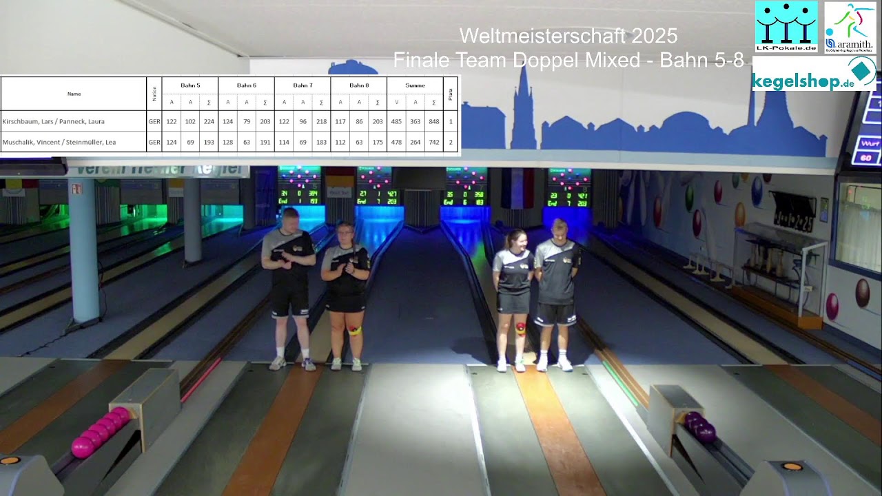 Weltmeisterschaft 2025 - Bahn 5-8 - Team Doppel Mixed Finale - 09.08.2025