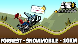 Hill Climb Racing 2 - 10000m with SNOWMOBILE in FOREST screenshot 2
