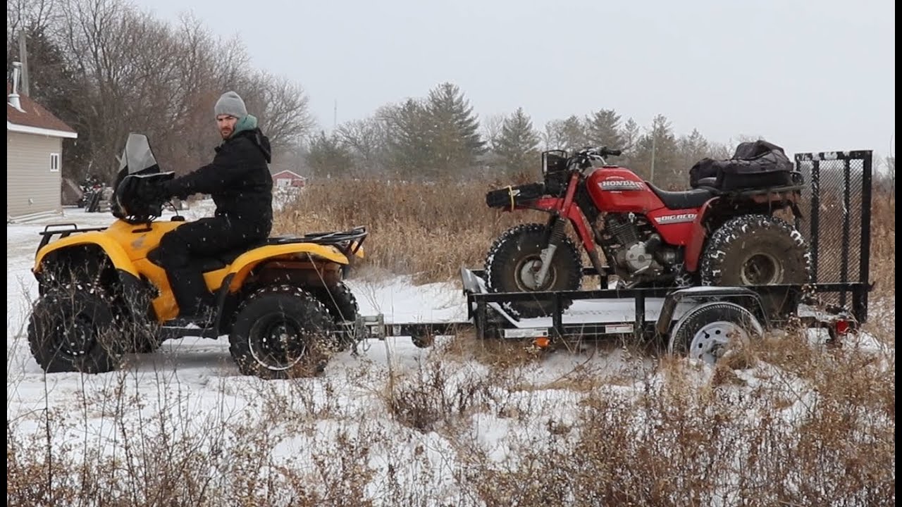 Honda Rancher 420 - Working On The Farm - YouTube