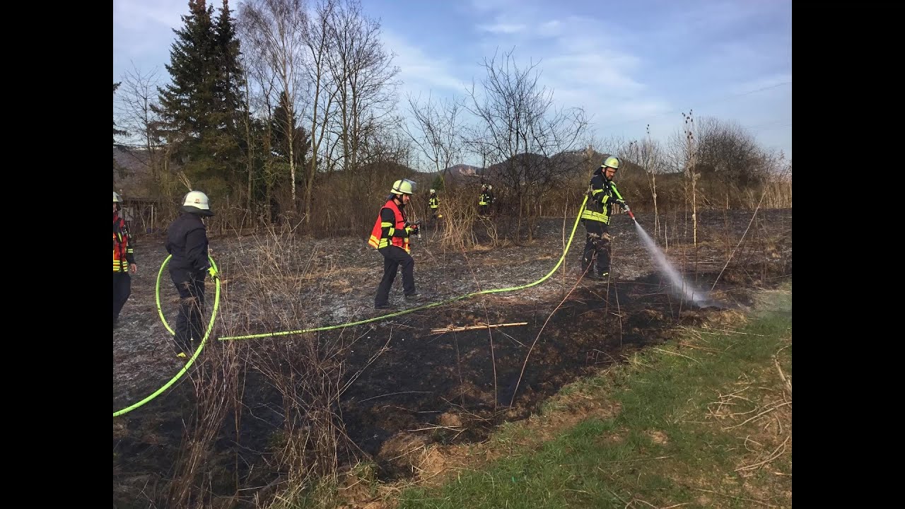 Flächenbrand ca. 1000m² - Gerätewagen-Waldbrand im Einsatz in Bonn-Lannesdorf am 21.03.25 + O-Ton