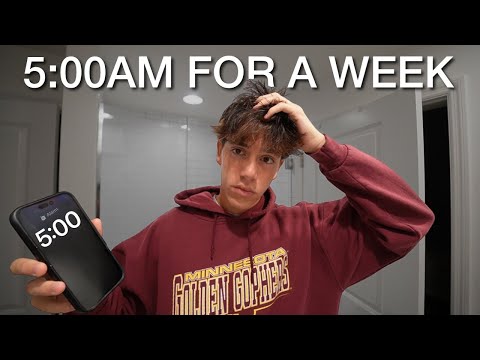 Waking Up at 5AM Every Day For a WEEK (Life Changing)
