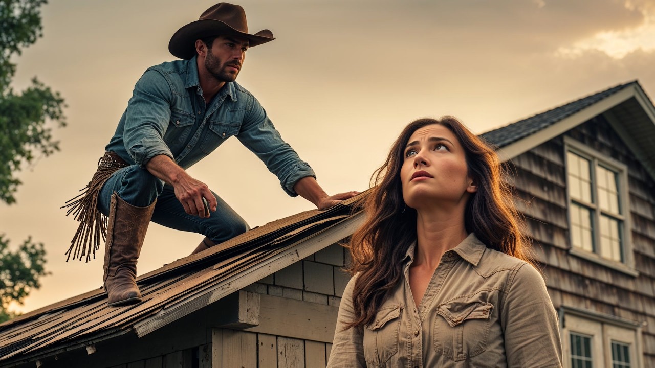 She Found The Cowboy Repairing The Roof Alone, And Realized He’d Built More Than Just Shelter