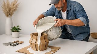 A man was able to create something amazing with pieces of cardboard and some plaster.