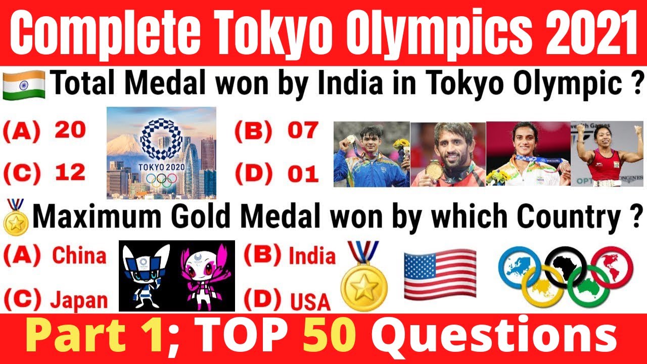 Tokyo Olympics 2020 : All Important Questions | Tokyo Olympics 2020 Detailed Analysis | Olympic Quiz