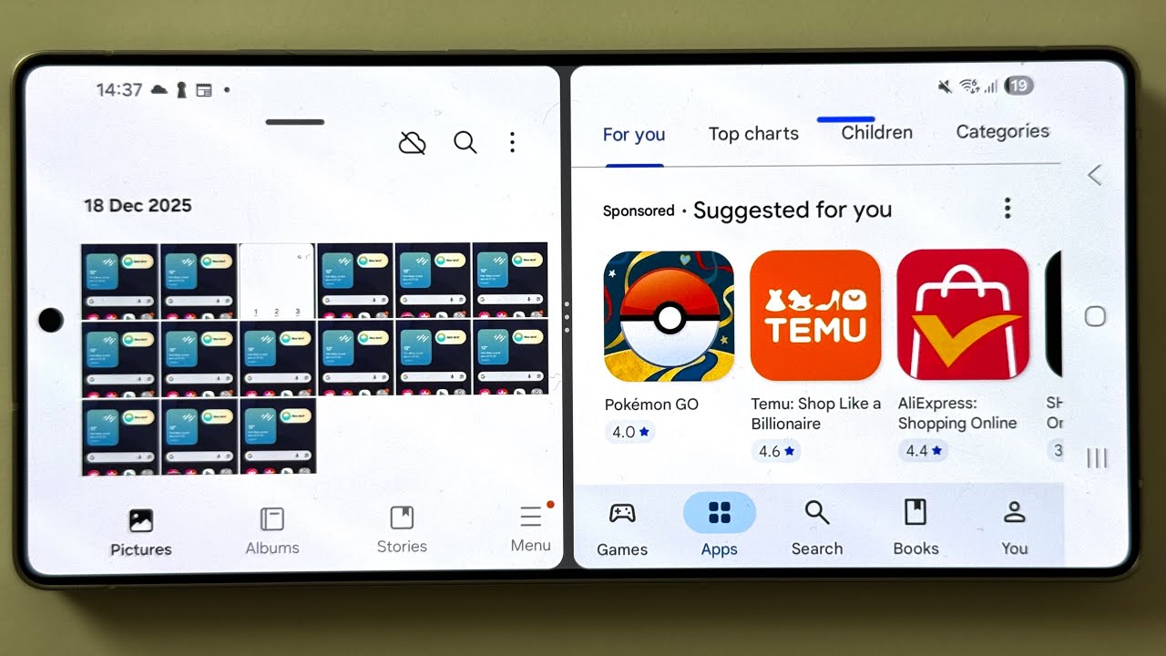 Как разделить экран на Samsung Galaxy S25 Ultra (многозадачность в режиме разделенного экрана)