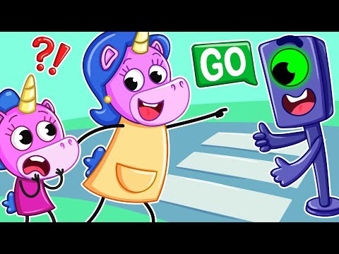 ¡Bebé Aprende Normas de Tránsito! Seguridad vial y Dibujos Animados 🚦🚗 | La Pequeña Mimi🦄