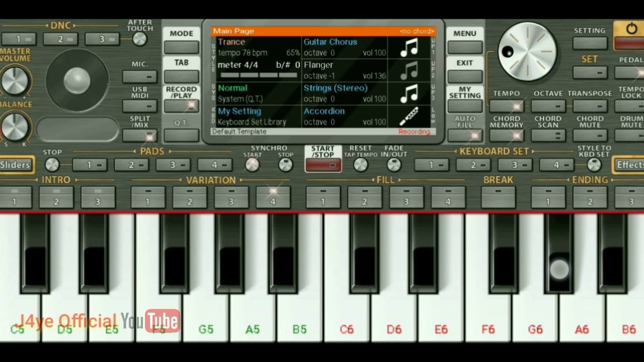 ORG Mobile piano tutorial || Moto Song || ORG mobile piano app 2021 || J4ye official...