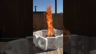 Witness the mesmerizing power of science as we create a giant fire tornado! 🔥🌪️