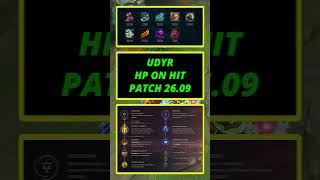 UDYR HP ON HIT BUILD - PATCH 26.09 - LEAGUE OF LEGENDS