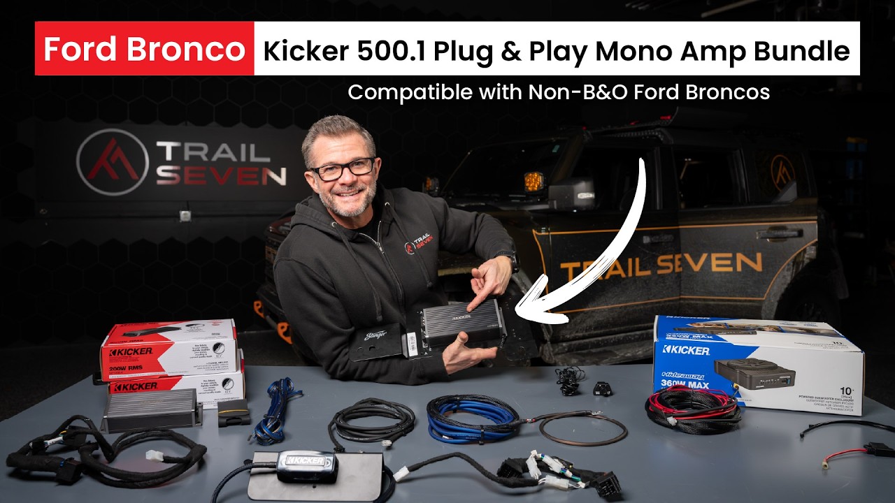 Bronco (NON-B&O) Kicker Plug and Play Key500.1 Mono Amp Installation I '21- Current Ford Bronco