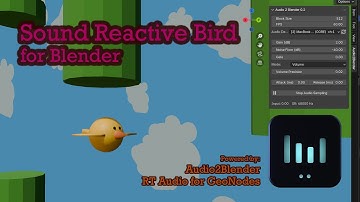 Sound Reactive Game for Blender - Audio2Blender RT audio in geonodes