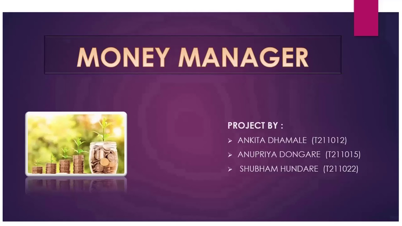 Money Manager Using Python and MySql Database Project - YouTube