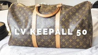 Louis Vuitton Keepall 50| What's in my bag