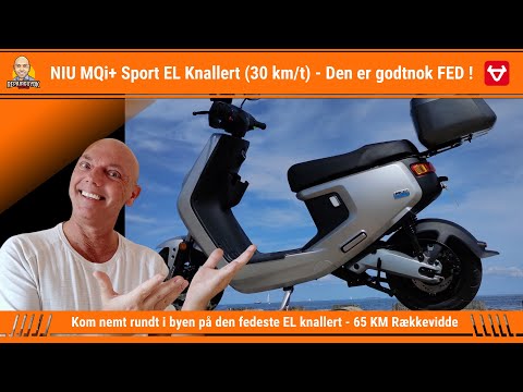 NIU MQi+ Sport EL Knallert Test (30 km/t) + Gennemgang Wauv er FED ! - YouTube