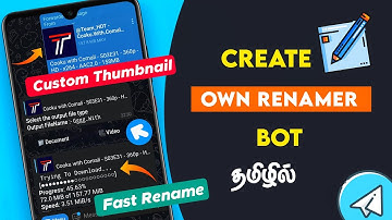 How to Create Own 📁 Rename Bot Telegram tamil/TechMagazine