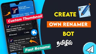 How to Create Own 📁 Rename Bot Telegram tamil/TechMagazine