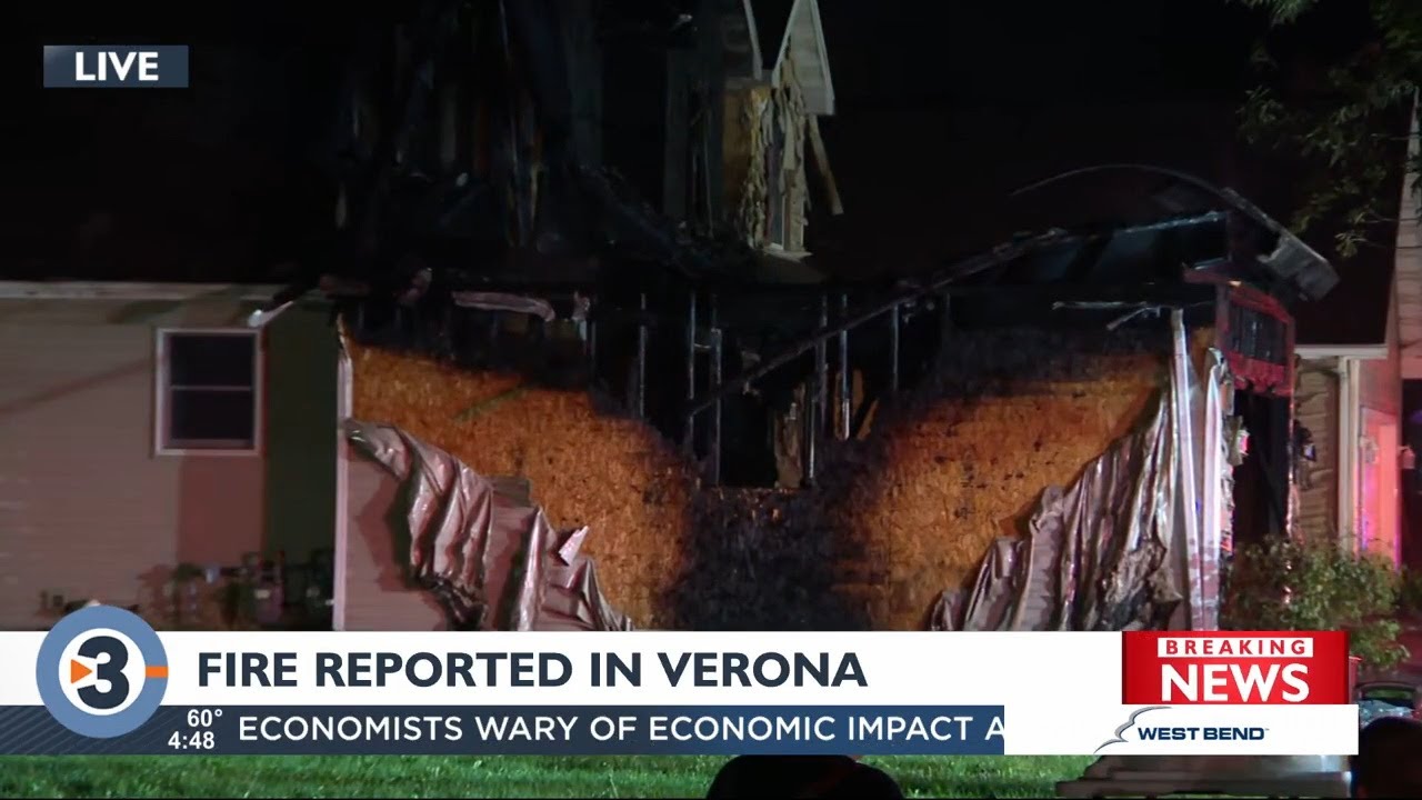 1 injured in Verona duplex fire; building considered total loss - YouTube