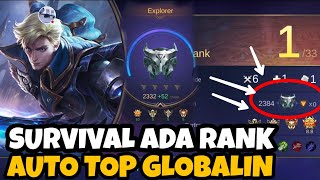 SURVIVAL MODE ADA RANKNYA?? AUTO TOP GLOBALIN SURVIVAL - Mobile Legends
