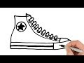 How to Draw Converse Shoes Sneakers Easy Drawing