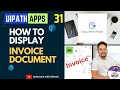 UiPath Apps Document Viewer | Display Invoice