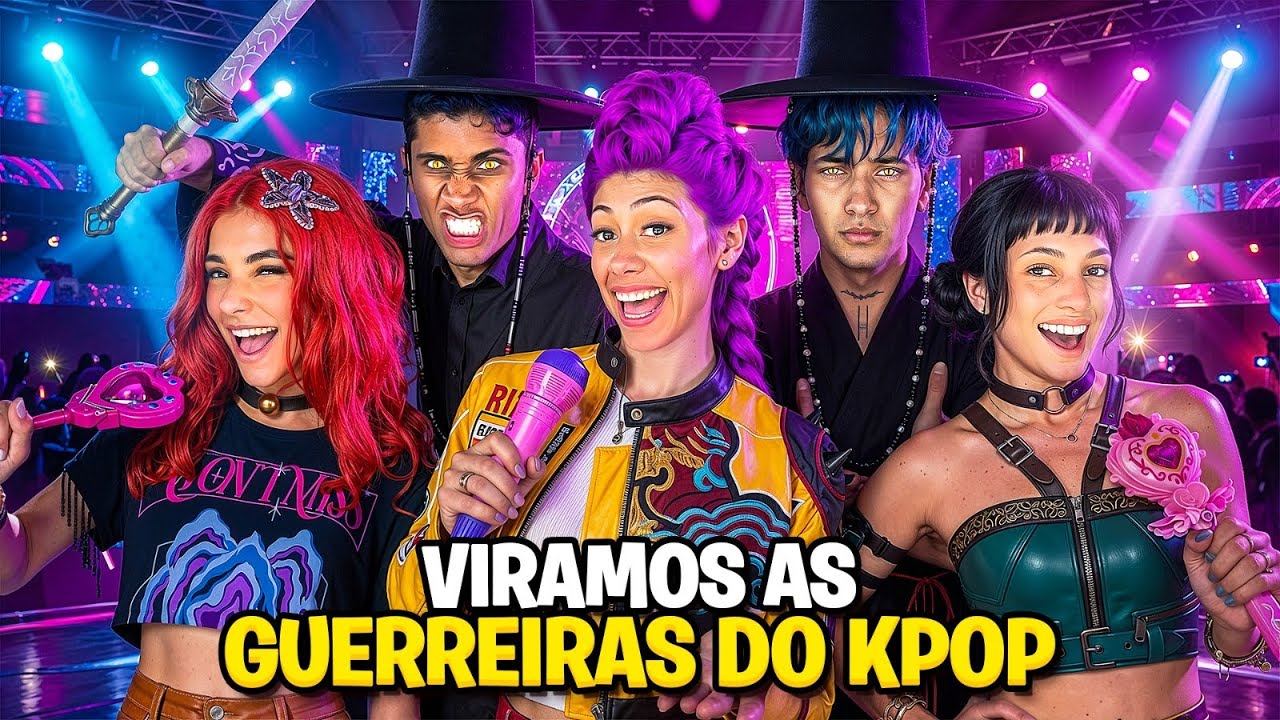 NOS TRANSFORMAMOS NA TURMA DAS GUERREIRAS DO K-POP - ALGO GRAVE ACONTECEU!