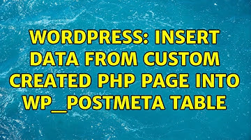 Wordpress: Insert data from custom created PHP page into wp_postmeta table (2 Solutions!!)