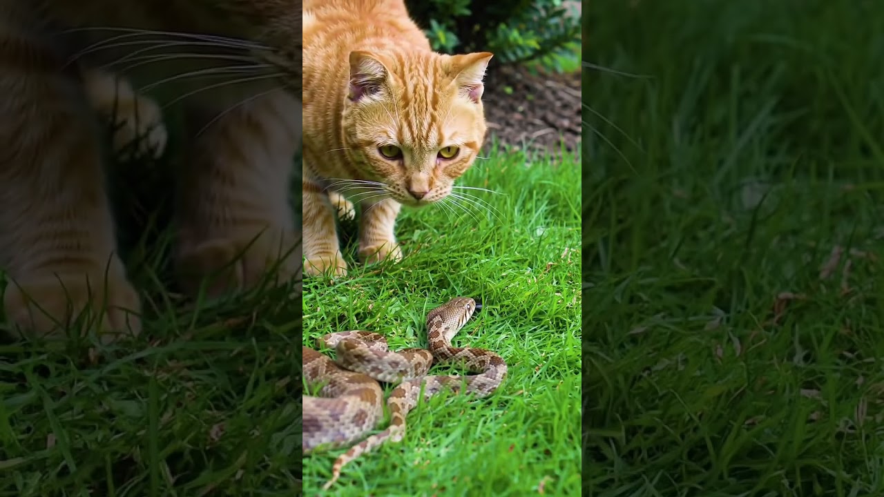 Ular itu baik #kucing #kucinglucu #ular #ularberbahaya #cat #kitten #fypシ゚viral #fypシ #fyp #fy