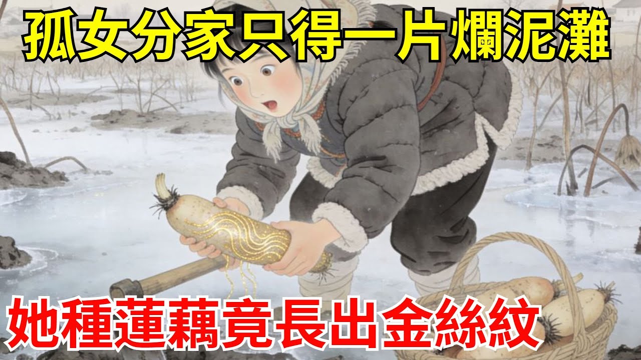 叔父霸佔魚塘，扔給侄女一塊爛泥灘。她不死心種蓮藕，挖出的藕節竟帶金絲紋！老廚子：這是百年前的金絲藕！