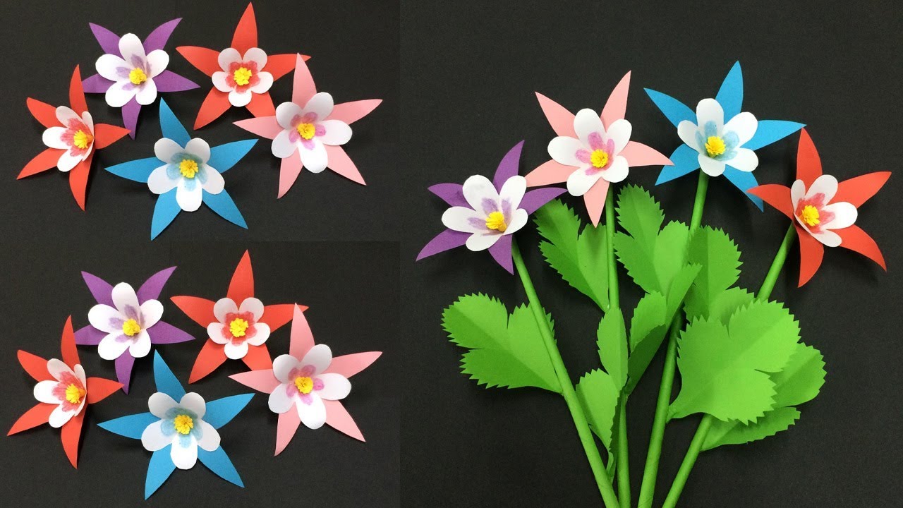 DIY Mini Paper Flowers 🌸 How to Make Small Paper Flower Easy 🌸 Tiny Paper  Crafts 