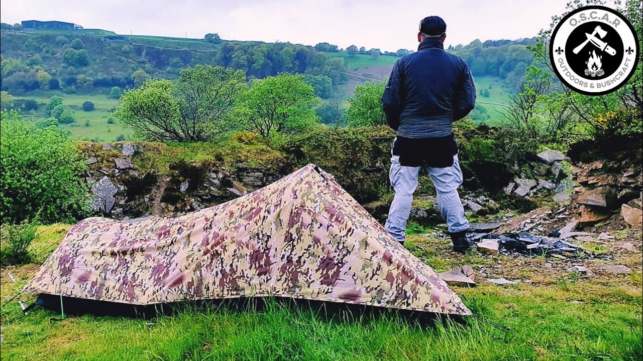 Abandoned Quarry Camping | Heavy Rain | No Sleeping Bag ???