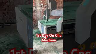 1st day on Cnc machine setup 1st design trail base