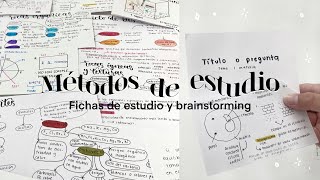 Fichas de estudio y brainstorming: métodos de estudio que debes conocer