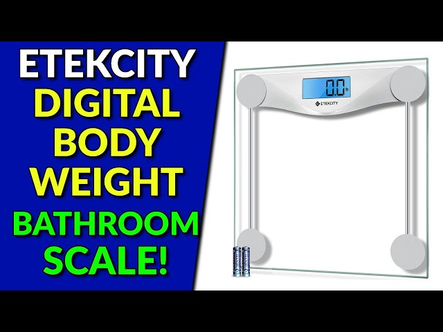 Etekcity Digital Body Weight Bathroom Scale, Large Blue LCD